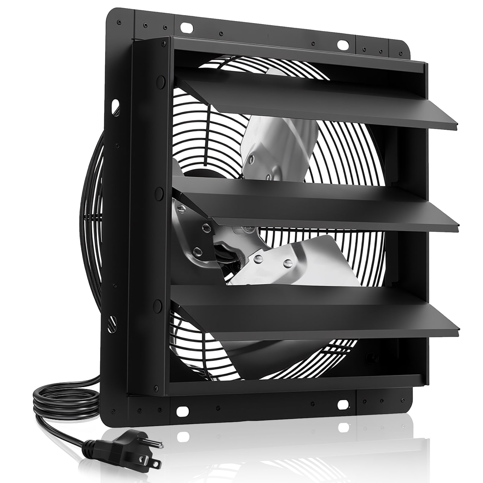 Wall Mounted Shutter Exhaust Fan With Smart Speed And Timer_voghion.com